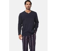 Pyjama BABISTA "Langarmshirt CARMINO", Herren, Gr. M, blau (dunkelblau), Obermaterial: 100% Baumwolle CO., Homewear-Sets Pyjama (73896562-M) dunkelblau