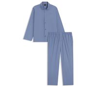 BOSS Pyjama-Set aus Popeline mit gesticktem Logo - Style Chris Pyjama, 50535788 Blau S