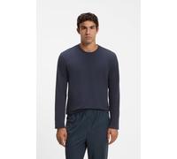 Pyjama BOSS "Chris Long Set", Herren, Gr. XXL, blau (dunkelblau 405), Jersey, Obermaterial: 57% Viskose, 40% Baumwolle, 3% Elasthan, unifarben, regular fit lang, Rundhals, Homewear-Sets Pyjama (647488