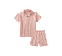 Pyjama BUFFALO, Mädchen, Gr. 134/140, rosa, Single Jersey, Obermaterial: 100% Baumwolle, unifarben, Basic, Rundhals, abgesteppte Kante, Homewear-Sets Pyjama, Schlafanzug aus weicher Single Jersey Qual