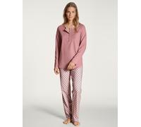 CALIDA Pyjama »Pyjama Damen langarm rosa 47256« (1 tlg., 1 Stück) aus reiner Baumwolle, Single Jersey