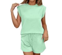 Pyjama Damen Baumwolle Zweiteiler Beige Grauer Blauer Leichter Jumpsuit Dicker Sweatshirt Rote Dunkelblauer Enger L Blumen Schlafoverall Leggings 5XL Erwachsene Einfarbiger Karneval