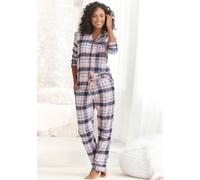 H.I.S Damen Pyjama lila-blau-rosa-kariert Gr.38