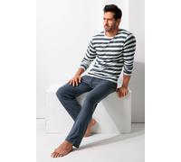 Pyjama H.I.S Gr. 44/46 (S), blau (navy, cream) Herren Homewear-Sets (577078-44) navy, cream
