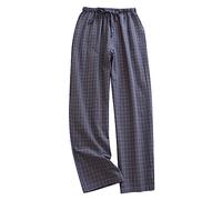 Pyjama Hose Herren Lang Pyjamahose Schlafanzug Schlafanzughose Karierte Pyjama Pants Schlaf Hose Oversized Hosen Herren Lange Karierte Pyjamahose Haushose 01 Grau S
