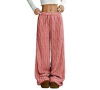 Pyjama Hose Schlafanzug Damen Pyjamas Hosen Lang Flanell Pyjama Hose Schlafhose Weich Kawaii Pyjamas Bequeme Schlafanzughose Frauen Anime Cartoon Casual Herbst-Winter
