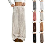 Pyjama Hose Schlafanzug Damen Pyjamas Hosen Lang Flanell Pyjama Hose Schlafhose Weich Kawaii Pyjamas Bequeme Schlafanzughose Frauen Anime Cartoon Casual Herbst-Winter