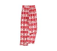 Pyjama Hosen Damen Schlafanzughose Damen Lang Oversize Weit Warmer Schlafhose Kuschelhose Homewear Relaxhose Fleece Laufset Große Größen Baggy Cute Flanellhose Weihnachtshose Pants Kleidung 2#rot S