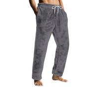 Pyjama Hosen herren Matching Pyjamas Couple Große Größen Freizeit Pants Pyjamahose Fleece Laufset Schlafhose Baggy Cute Oversize Winter Elegant Relaxhose Karierte Hose Flanellhose 2#dunkelgrau 3XL