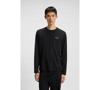 Pyjama HUGO UNDERWEAR "NOCTO LONG SET", Herren, Gr. XL (54), schwarz 001, Jersey, Obermaterial: 48% Baumwolle, 48% Modal, 4% Elasthan, relaxed fit normal, Rundhals, Homewear-Sets Pyjama, aus Stretch-J