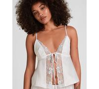Pyjama HUNKEMÖLLER "Cami Peonie", Damen, Gr. M, weiß, 100% Polyester, Homewear-Sets Pyjama (52161133-M) weiß
