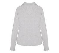 Pyjama HUNKEMÖLLER "Essential Jersey Long-Sleeved Jacket", Damen, Gr. S, grau, 92% Viskose, 8% Elasthan, Homewear-Sets Pyjama (81789129-S) grau