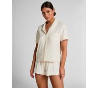 Pyjama HUNKEMÖLLER "Essential Jersey Short", Damen, Gr. M, weiß, 92% Viskose, 8% Elasthan, Homewear-Sets Pyjama (50305318-M) weiß