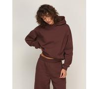Pyjama HUNKEMÖLLER "Hoodie Brushed Sweat", Damen, Gr. S, braun, 65% Baumwolle, 35% Polyester, Homewear-Sets Pyjama (21401162-S) braun