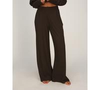 Pyjama HUNKEMÖLLER "Hose Jersey Premium", Damen, Gr. S, braun, 62% Polyester, 33% Viskose, 5% Lyocell, Homewear-Sets Pyjama (12082611-S) braun