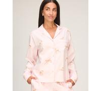 Pyjama HUNKEMÖLLER "Jacket Longsleeve Woven", Damen, Gr. XS, rosa, 50% Viskose, 50% Baumwolle, Homewear-Sets Pyjama (65223542-XS) rosa
