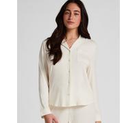 Pyjama HUNKEMÖLLER "Jersey-Hose Essential", Damen, Gr. L, weiß, 92% Viskose, 8% Elasthan, Homewear-Sets Pyjama (14733631-L) weiß