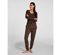 Pyjama HUNKEMÖLLER "Jersey Pyjama Pants", Damen, Gr. S, braun, 95% Viskose, 5% Elasthan, Homewear-Sets Pyjama (12870207-S) braun