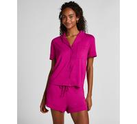 Pyjama HUNKEMÖLLER "Jersey-Shorts Essential", Damen, Gr. S, rosa, 92% Viskose, 8% Elasthan, Homewear-Sets Pyjama (78887867-S) rosa