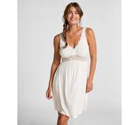 Pyjama HUNKEMÖLLER "Nora Lace Slip Dress", Damen, Gr. XXL, weiß, 95% Viskose, 5% Elasthan, Homewear-Sets Pyjama (16884923-XXL) weiß