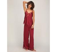 Pyjama HUNKEMÖLLER "Pant Cecilia", Damen, Gr. M, rot, 100% Polyester, Homewear-Sets Pyjama (19245109-M) rot