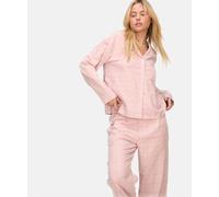 Pyjama HUNKEMÖLLER "Pant Woven", Damen, Gr. XS, rosa, 50% Viskose, 50% Baumwolle, Homewear-Sets Pyjama (18525353-XS) rosa