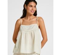 Pyjama HUNKEMÖLLER "Pyjama Cami", Damen, Gr. XL, beige (grün), 100% Baumwolle, Homewear-Sets Pyjama (41835507-XL) grün
