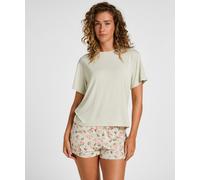 Pyjama HUNKEMÖLLER "Pyjama Set Daisy", Damen, Gr. L, grün, 95% Viskose, 5% Elasthan, Homewear-Sets Pyjama (23701530-L) grün