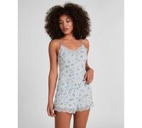 Pyjama HUNKEMÖLLER "Pyjama Set", Damen, Gr. M, blau, 95% Viskose, 5% Elasthan, Homewear-Sets Pyjama (37351822-M) blau