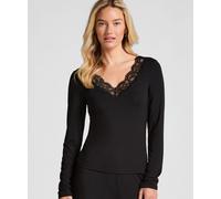 Pyjama HUNKEMÖLLER "Pyjama Set", Damen, Gr. XL, schwarz, 92% Modal, 8% Elasthan, Homewear-Sets Pyjama (14878464-XL) schwarz