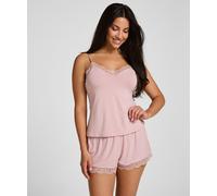 Pyjama HUNKEMÖLLER "Pyjama Set Nana", Damen, Gr. S, rosa, 95% Viskose, 5% Elasthan, Homewear-Sets Pyjama (59192302-S) rosa