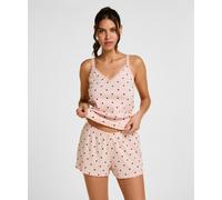 Pyjama HUNKEMÖLLER "Pyjama Short", Damen, Gr. M, rosa, 45% Viskose, 45% Baumwolle, 10% Elasthan, Homewear-Sets Pyjama (61743408-M) rosa