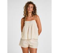 Pyjama HUNKEMÖLLER "Pyjama Short", Damen, Gr. M, weiß, 100% Baumwolle, Homewear-Sets Pyjama (79615539-M) weiß