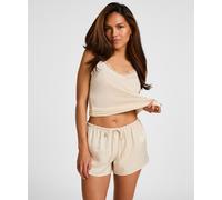 Pyjama HUNKEMÖLLER "Satin Shorts Ayla", Damen, Gr. M, weiß, 55% Viskose, 45% Polyester, Homewear-Sets Pyjama (56244901-M) weiß