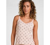 Pyjama HUNKEMÖLLER "Singlet Rib Jersey Lace", Damen, Gr. XS, rosa, 45% Viskose, 45% Baumwolle, 10% Elasthan, Homewear-Sets Pyjama (51884261-XS) rosa