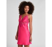 Pyjama HUNKEMÖLLER "Slipdress Gabrielle", Damen, Gr. S, pink (rosa), 100% Polyester, Homewear-Sets Pyjama (73752861-S) rosa