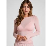 Pyjama HUNKEMÖLLER "super soft Boatneck shirt with Cashmere", Damen, Gr. XL, rosa, 85% Modal, 10% Kaschmirwolle, 5% Elasthan, Homewear-Sets Pyjama (14780706-XL) rosa