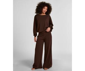 Pyjama HUNKEMÖLLER "Sweatpant Rory", Damen, Gr. S, braun, 50% Baumwolle, 50% Modal, Homewear-Sets Pyjama (70412743-S) braun