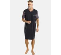 Pyjama JAN VANDERSTORM "Nachthemd ARWID" Gr. XXXL, blau (dunkelblau) Herren Homewear-Sets (11362462-XXXL) dunkelblau