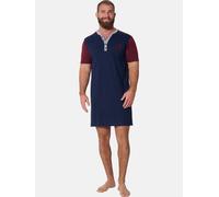 Pyjama JAN VANDERSTORM "Nachthemd SIRIK", Herren, Gr. 7XL, blau (dunkelblau), Obermaterial: 100% Baumwolle CO., Homewear-Sets Pyjama (65218317-7XL) dunkelblau