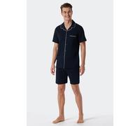 Pyjama kurz Interlock dunkelblau - Fine Interlock 48