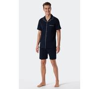 Pyjama kurz Interlock dunkelblau - Fine Interlock 58