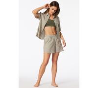 Pyjama kurz Webware Streifen oliv - Selected Premium 38