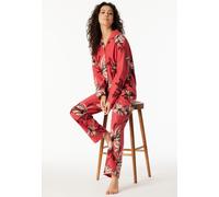 Pyjama lang Flanell Blumen beere - Comfort Interlock 40