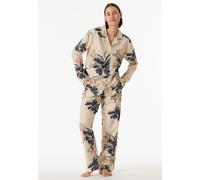 Pyjama lang Flanell Blumen macchiato - Comfort Interlock 48