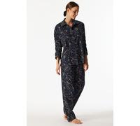 Pyjama lang Flanell dunkelblau bedruckt - X-Mas Family 36