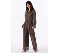 SCHIESSER - Pyjama lang deep brown - Gr. - 36