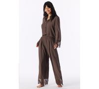 SCHIESSER - Pyjama lang deep brown - Gr. - 38