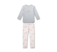 Pyjama long, uni w.motif 116