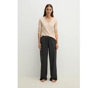 Pyjama MARC O'POLO, Damen, Gr. XL, hellbeige, schwarz gestreift, Jersey, Obermaterial: 95% Baumwolle, 5% Elasthan, Homewear-Sets Pyjama (71484305-XL) hellbeige, schwarz gestreift